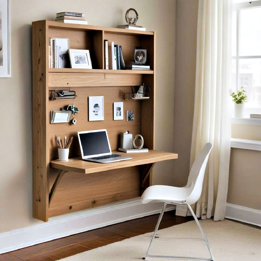 install fold down desk - 40 Small Bedroom Ideas