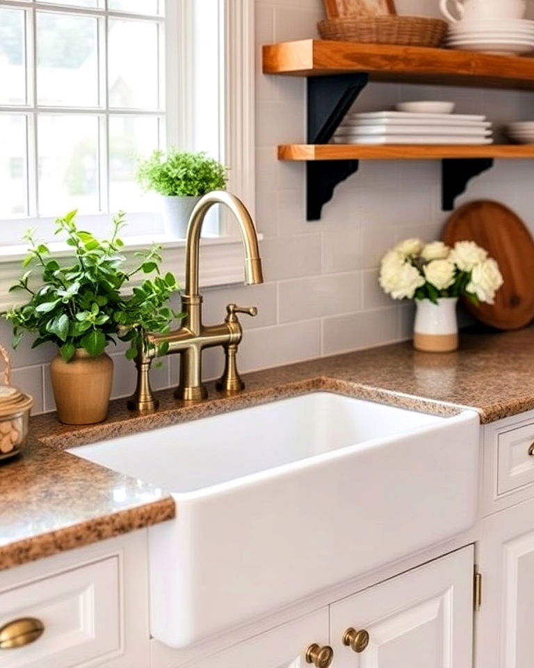 install functional farmhouse sink - 30 French Country Decor Ideas