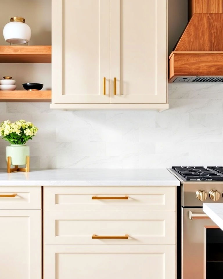 install glamorous gold t bar pulls - 40 Kitchen Cabinet Hardware Ideas