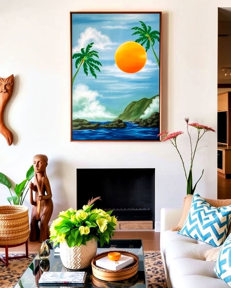 install hawaiian artwork - 15 Hawaiian Interior Design Ideas