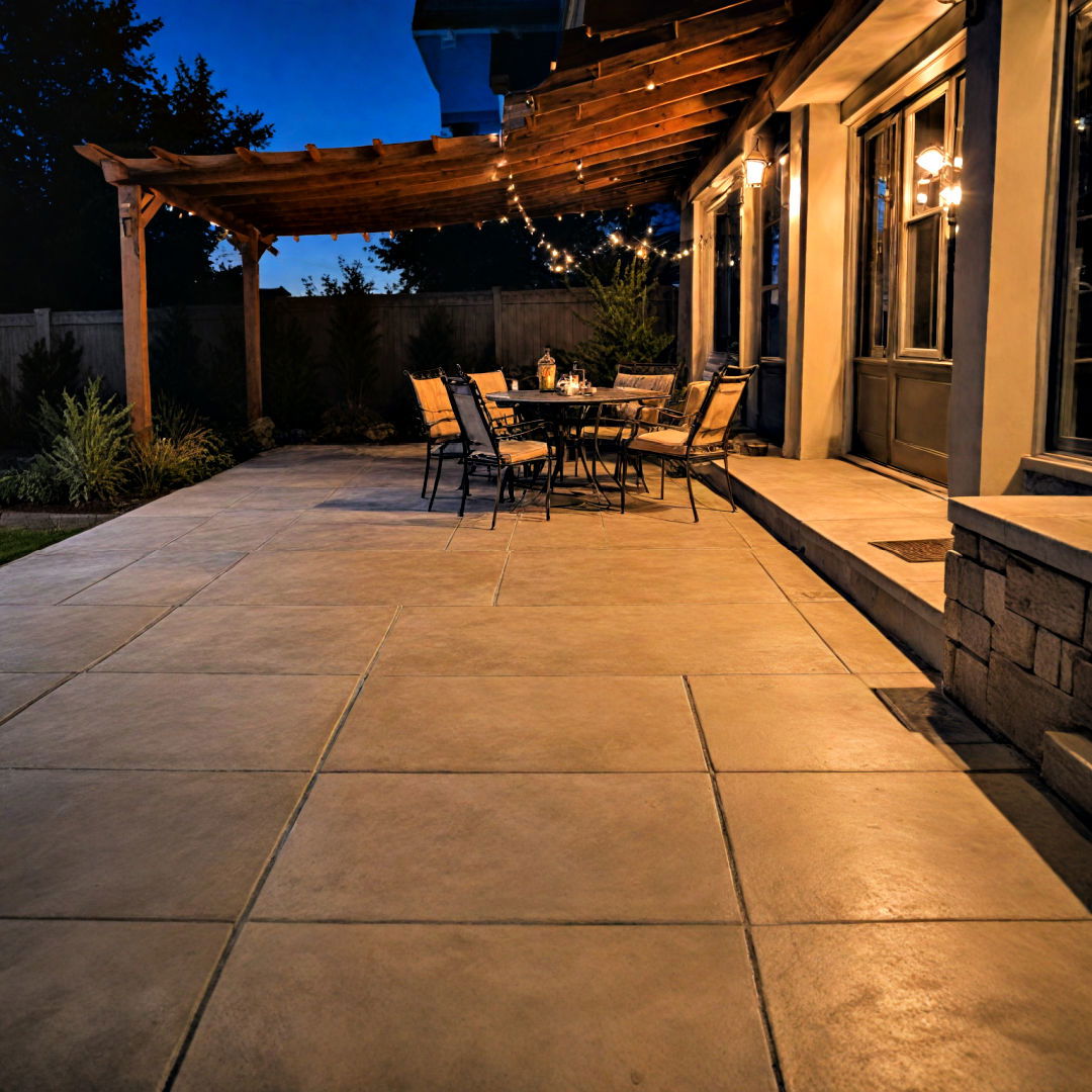 install heated surface on concrete patio - 40 Concrete Patio Ideas