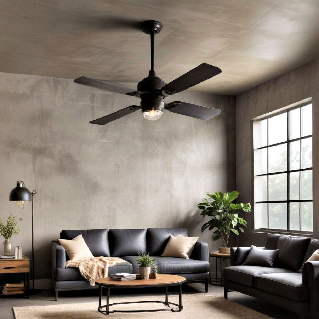 install industrial ceiling fan - 30 Industrial Decor Ideas
