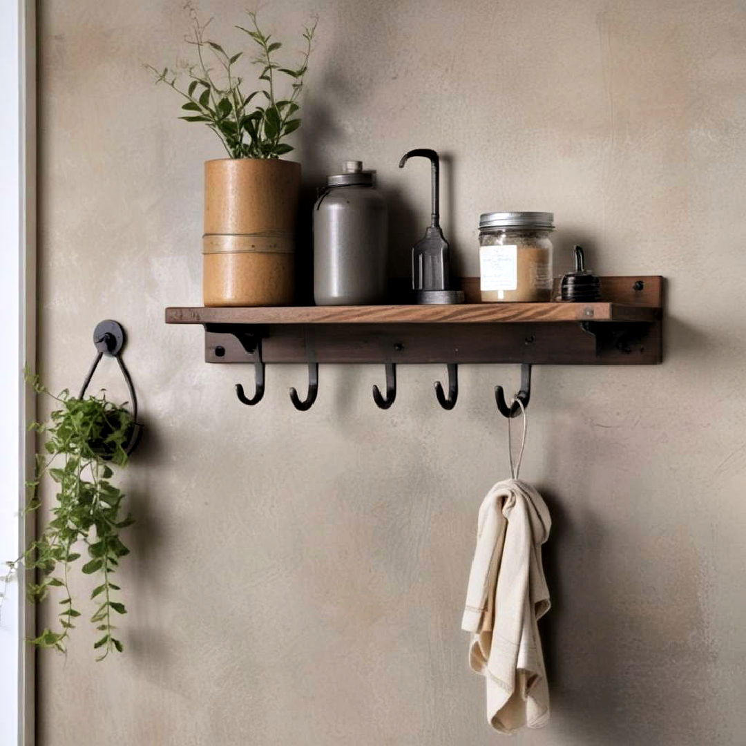 install industrial hooks - 30 Industrial Decor Ideas