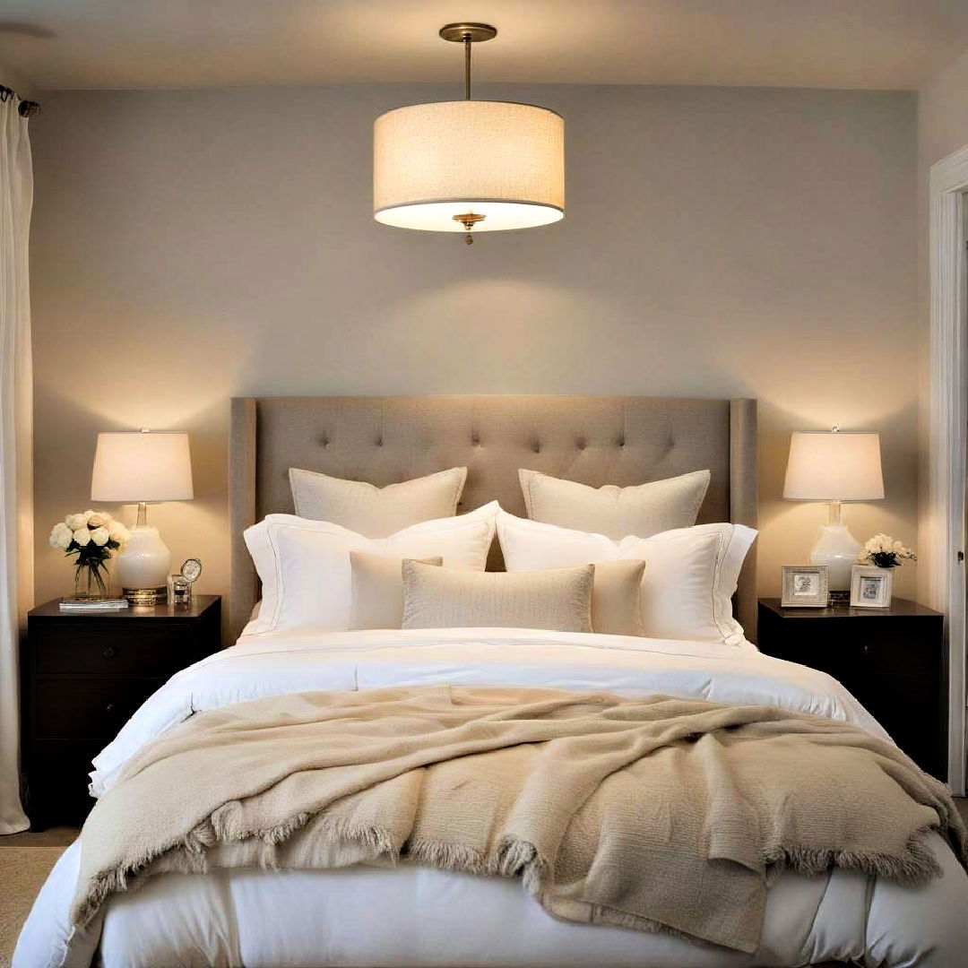 install layered lighting - 25 Small Guest Bedroom Ideas