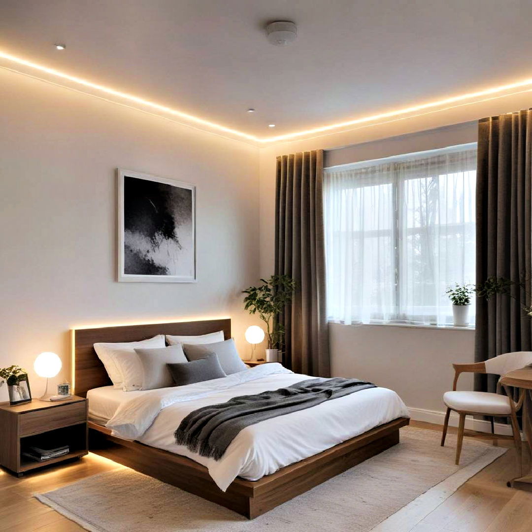 install led strip lights - 15 Small Bedroom Lighting Ideas