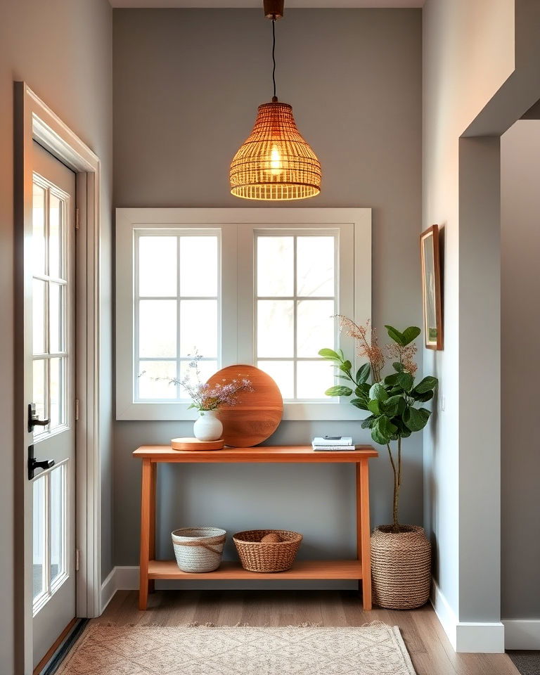 install minimalist pendant lamp - 20 Scandinavian Entryway Ideas