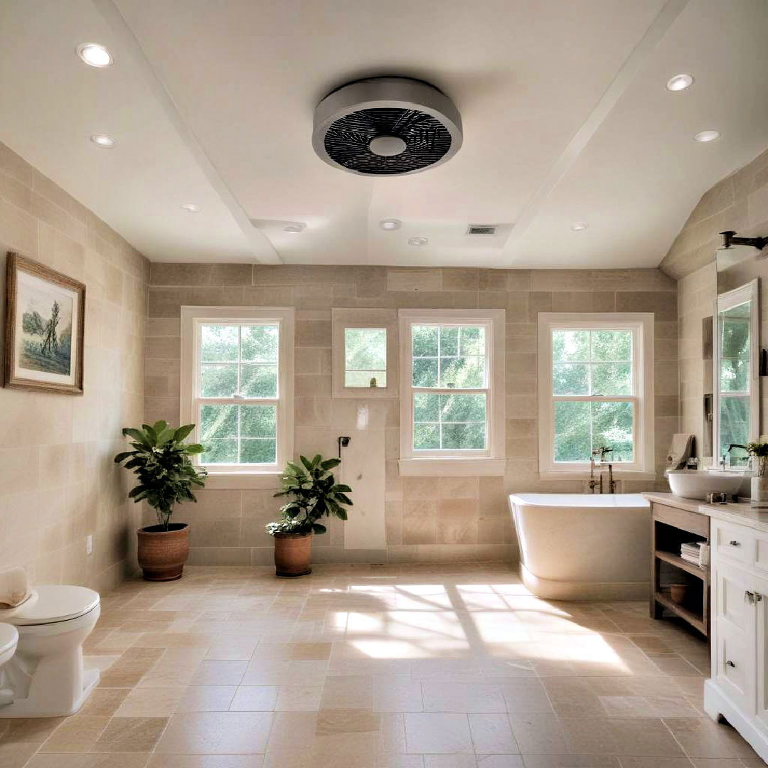 install modern ventilation fan - 20 Pool Bathroom Ideas
