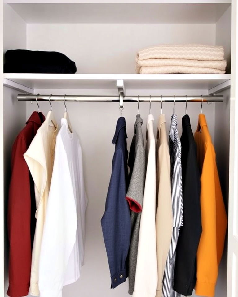 install multi level hanging rods - 30 Open Closet Ideas