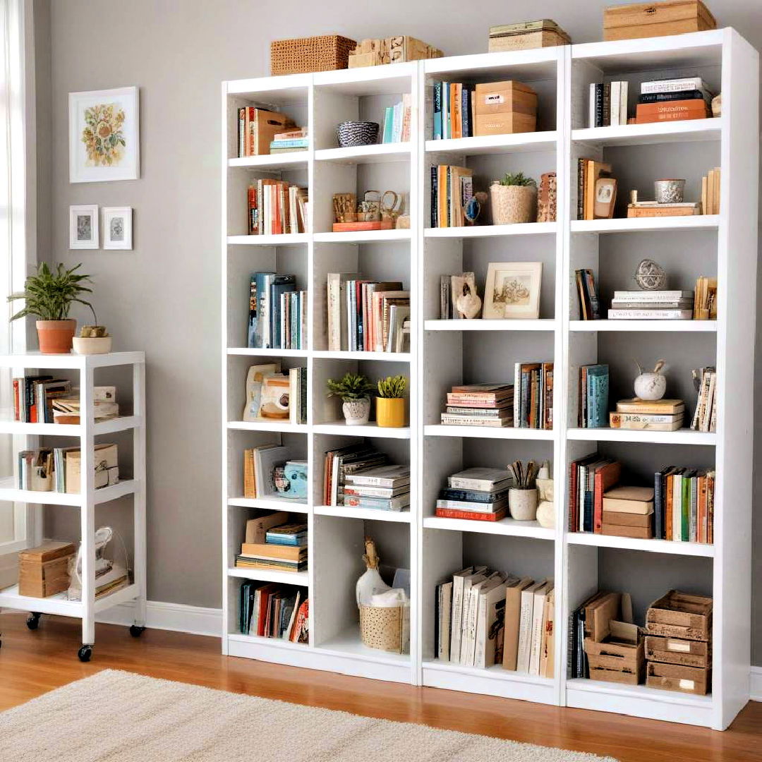 install multipurpose shelving - 25 Craft Room Ideas