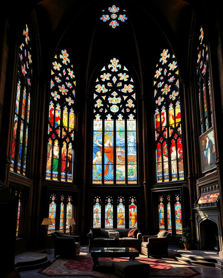 install ornate stained glass windows - 25 Gothic Castle Ideas