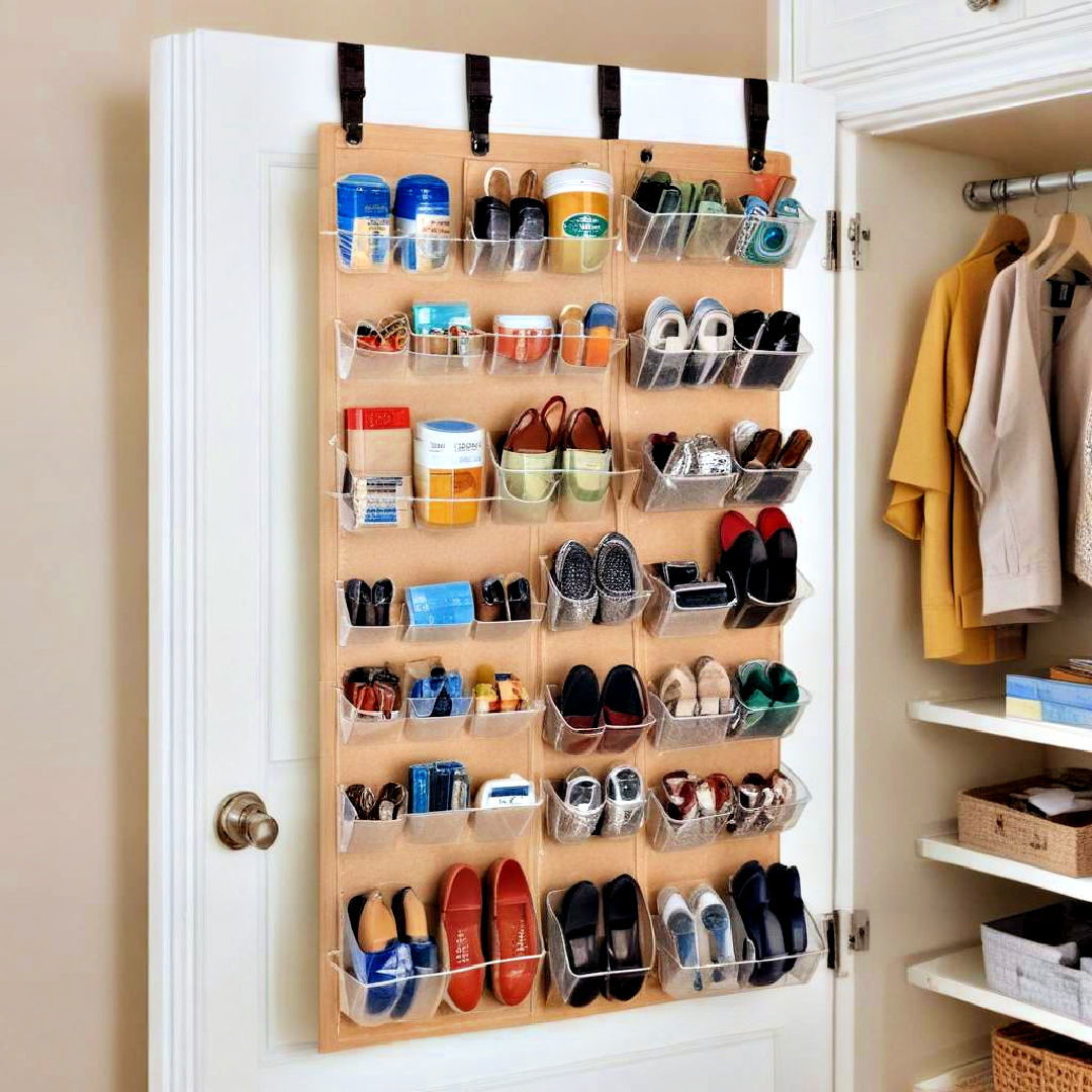 install over the door organizer - 30 Small Apartment Storage Ideas