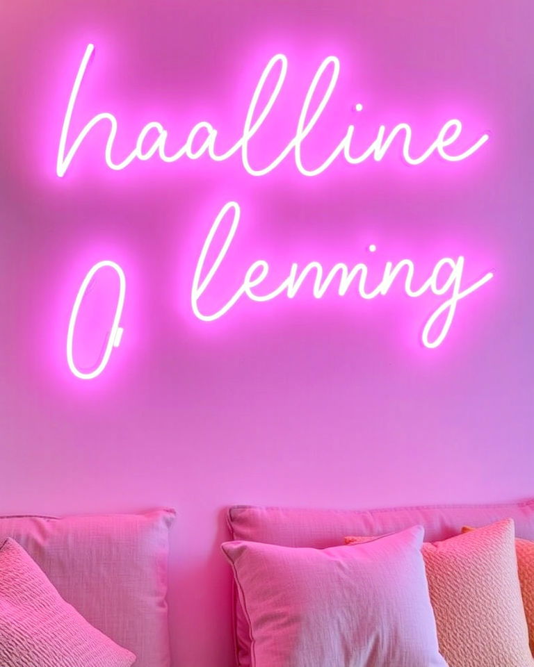 install pastel neon lighting - 25 Danish Pastel Room Ideas