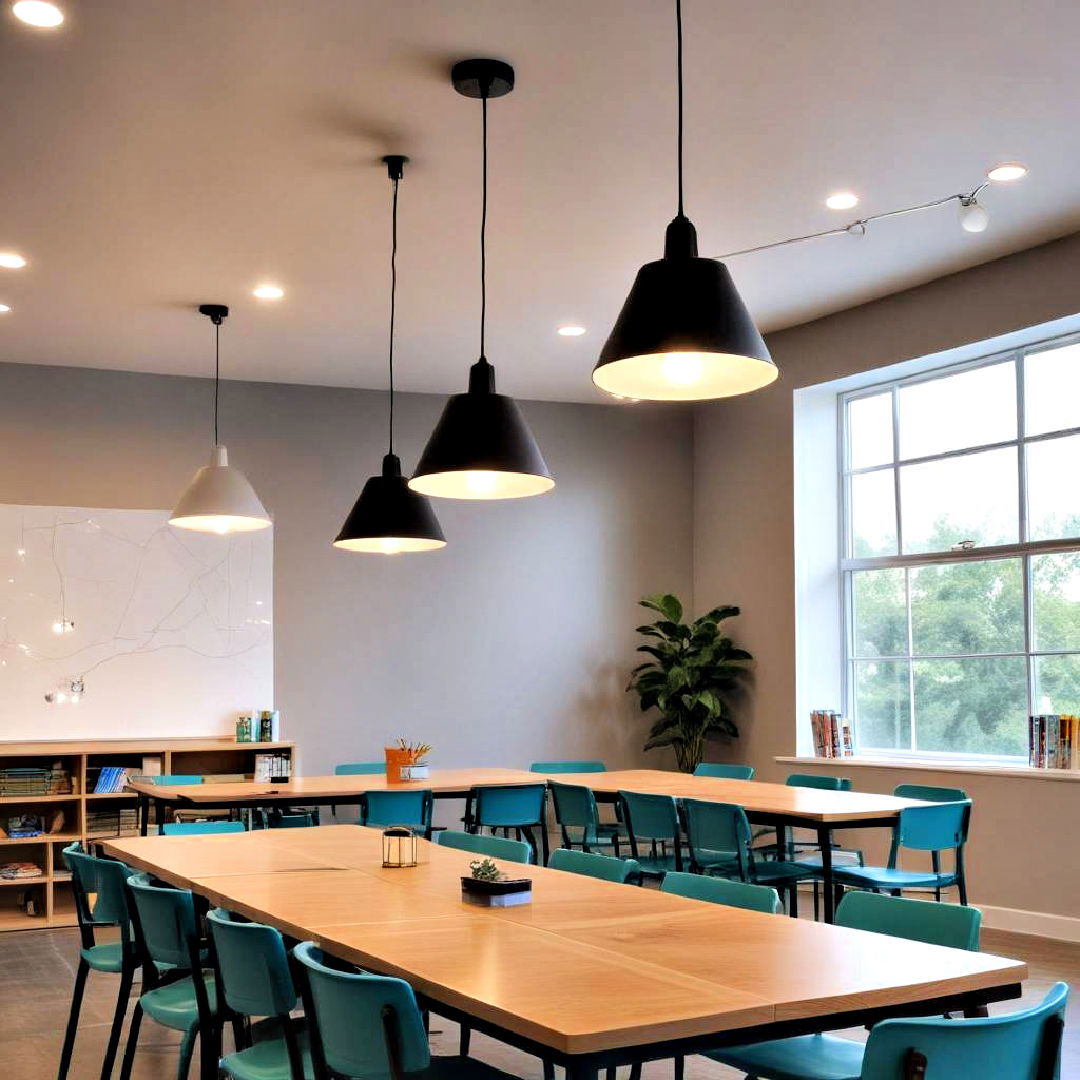 install pendant lights - 15 Classroom Lighting Ideas