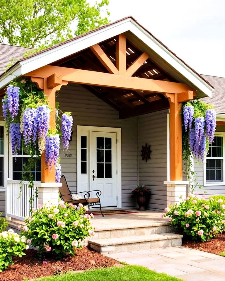 install pergola on entryway - 40 Curb Appeal Inspiration for Ranch Homes