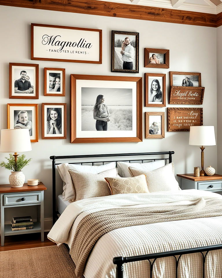 install personalized wall art - 20 Magnolia Bedroom Ideas