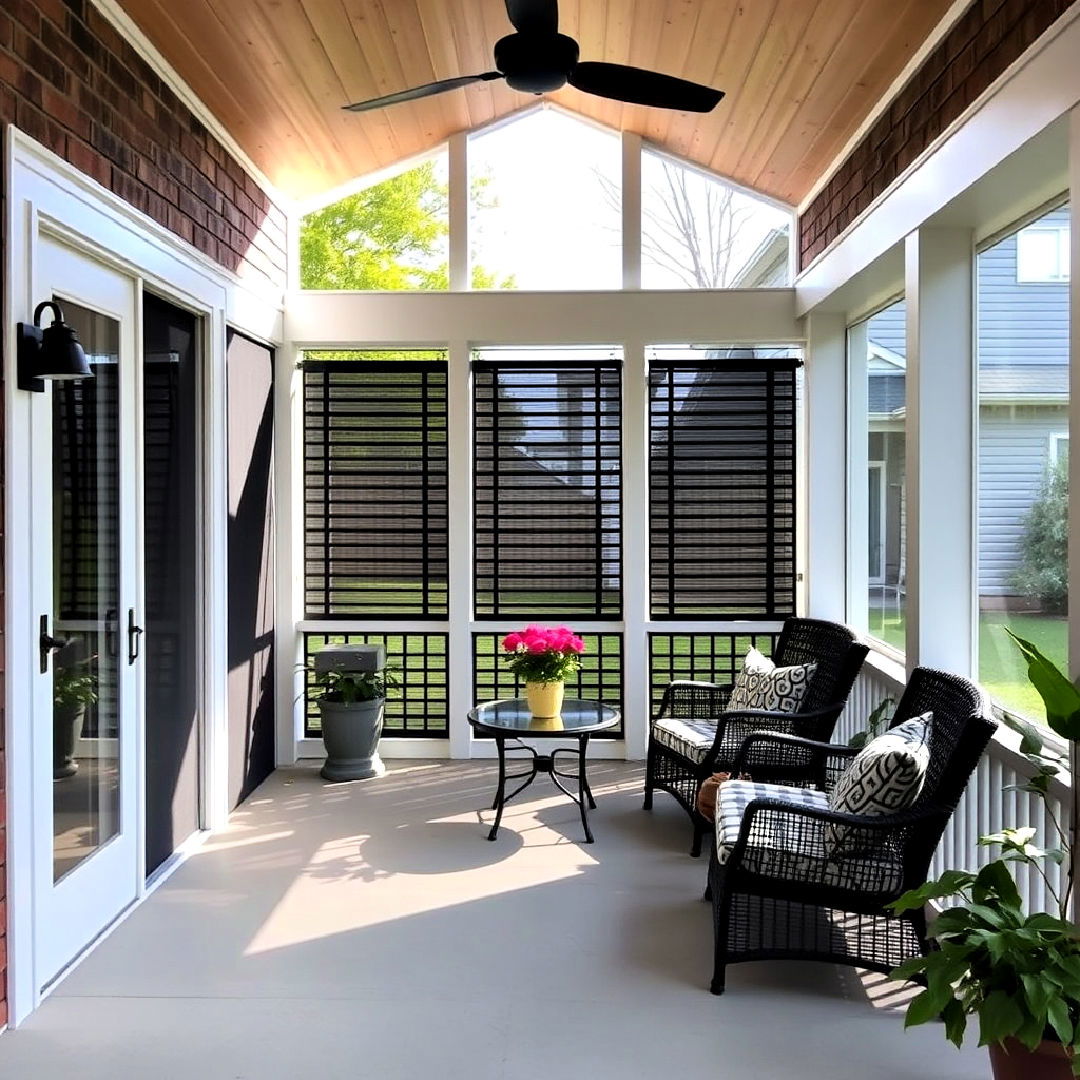 install privacy screens - 35 Three Season Porch Ideas