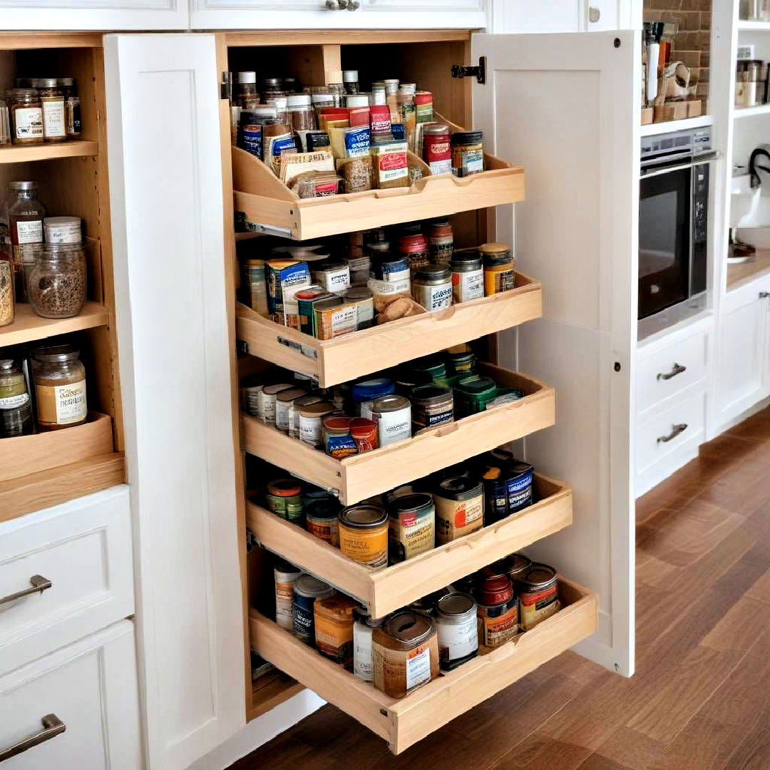 install pull out pantry shelves - 40 Kitchen Decor Ideas