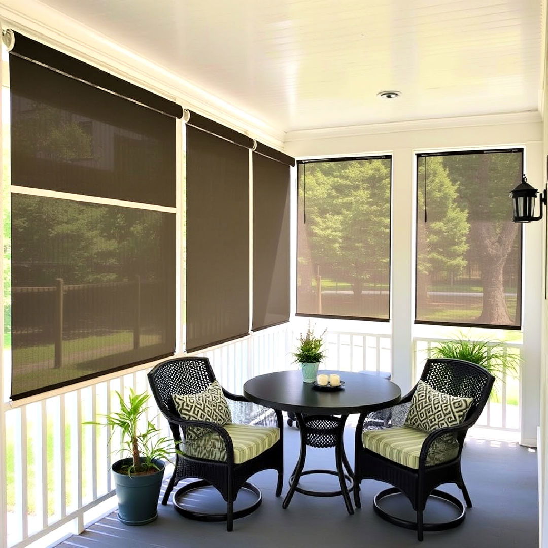 install roll up shades - 35 Three Season Porch Ideas