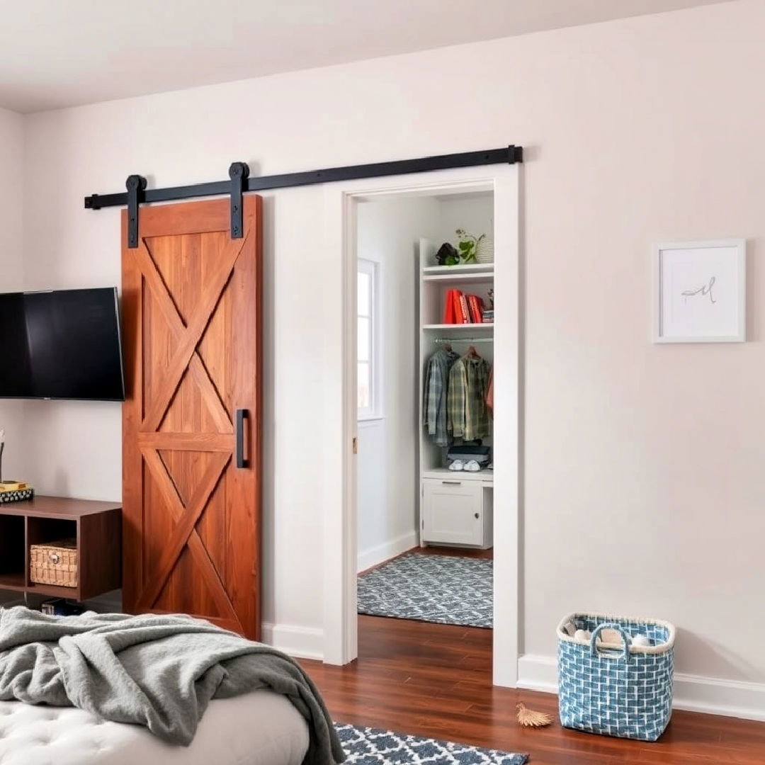 install sliding barn door - 40 Teen Hangout Room Ideas
