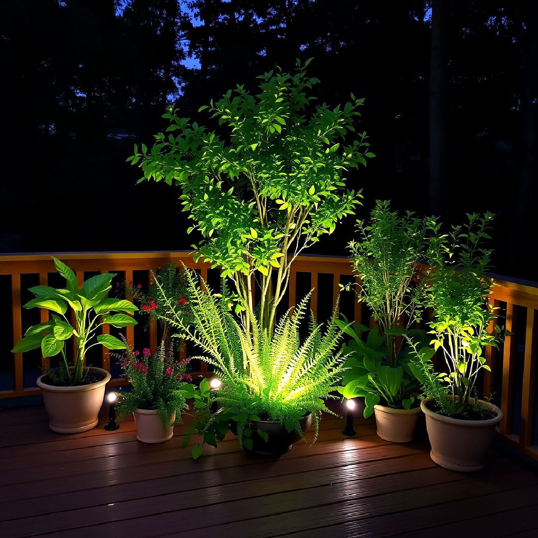 install solar powered led lights - 25 Deck Decorating Ideas With Plants