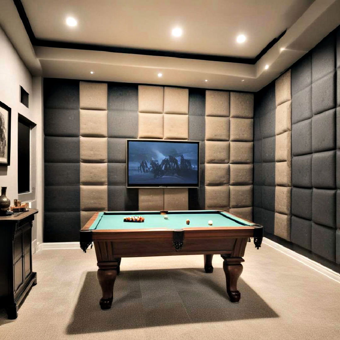 install soundproofing panels - 25 Small Game Room Ideas