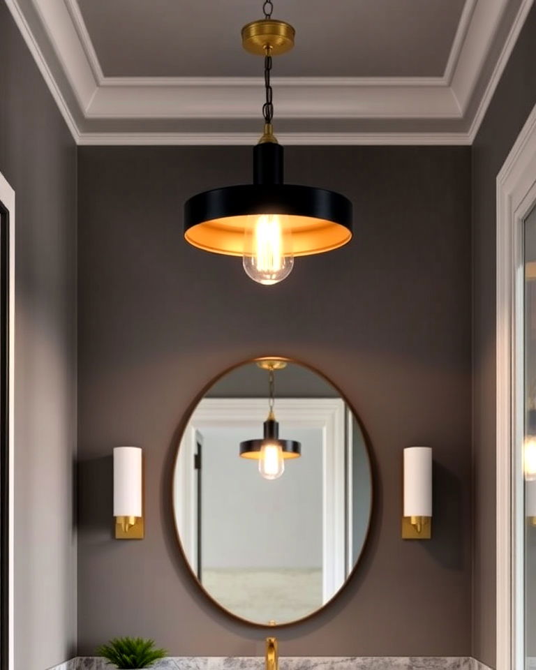 install statement lighting fixture - 20 Aesthetic Bathroom Ideas