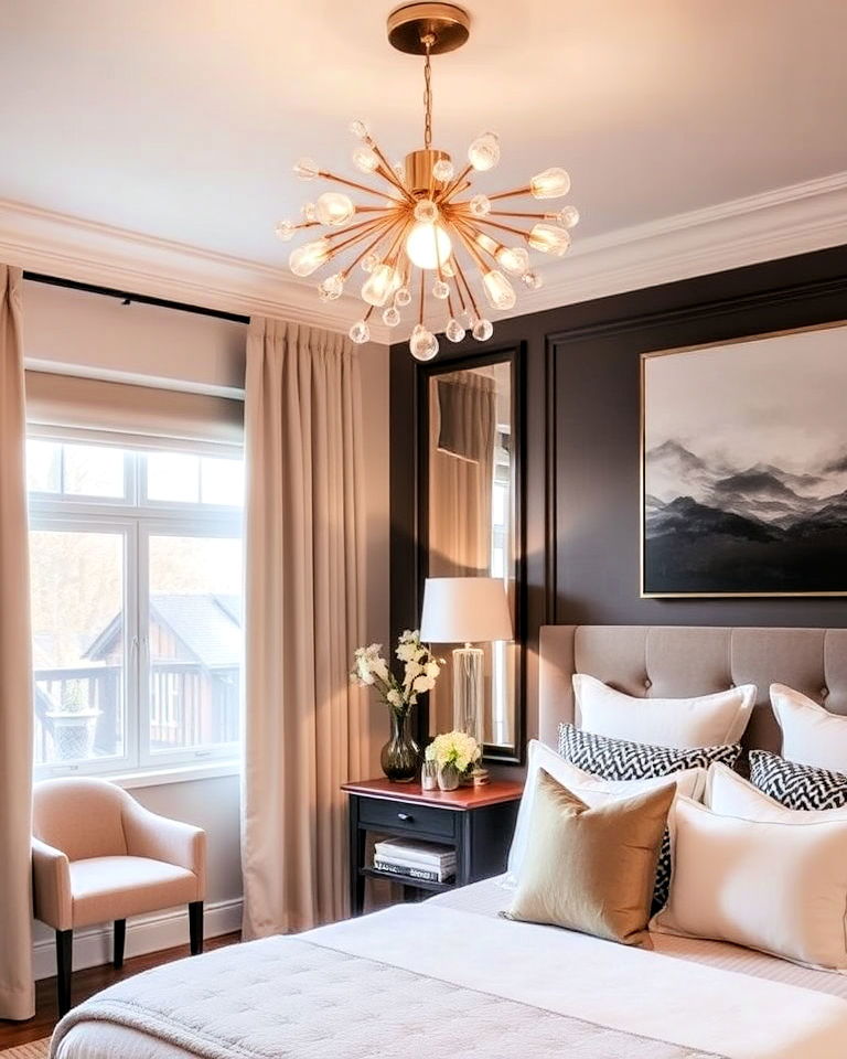 install statement lighting fixture - 20 Dreamy Bedroom Design Ideas