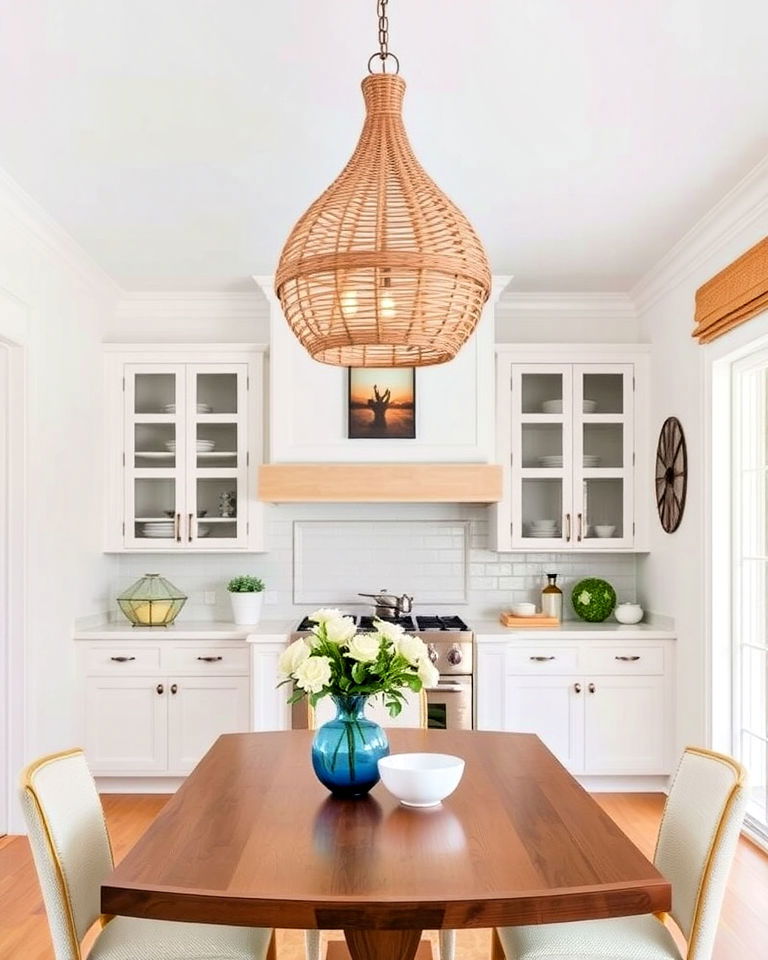 install statement pendant light - 25 Hamptons Style House Interior Ideas