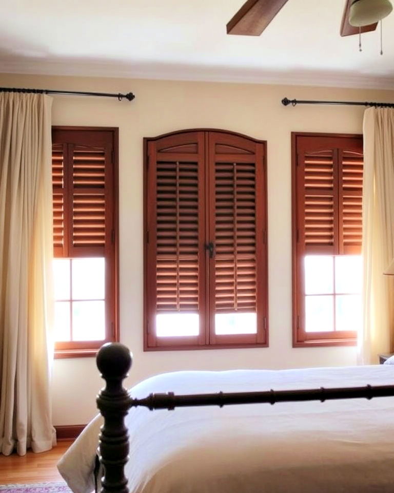 install stylish shuttered windows - 20 Tuscan Bedroom Ideas