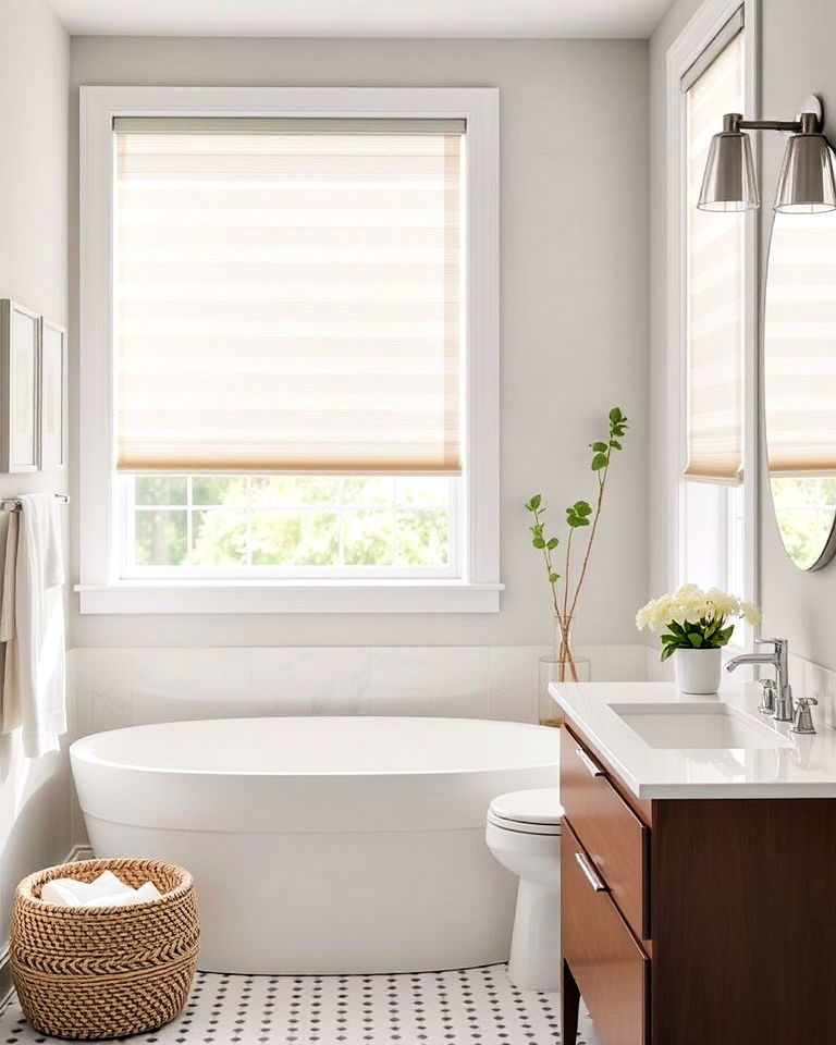 install top down bottom up shades - 30 Bathroom Window Treatment Ideas