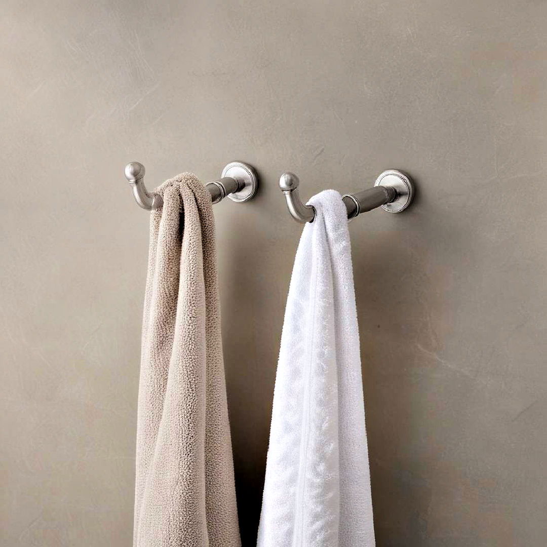 install towel hooks - 40 Bathroom Organization Ideas
