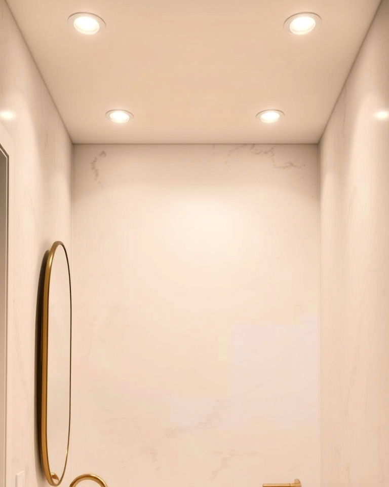 install versatile recessed lighting - 25 Small Ensuite Design Ideas