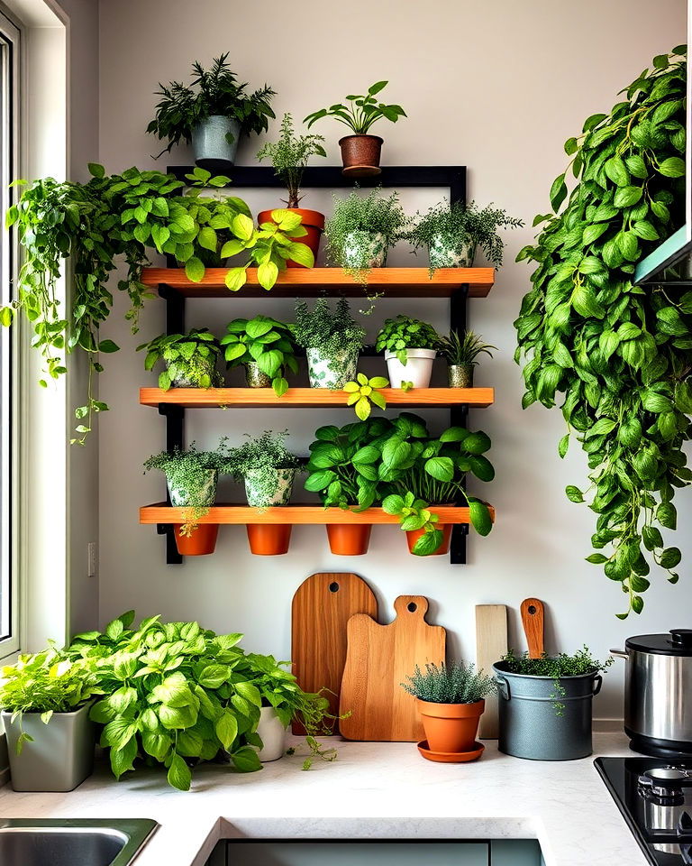 install vertical herb garden - 15 Kitchen Corner Ideas