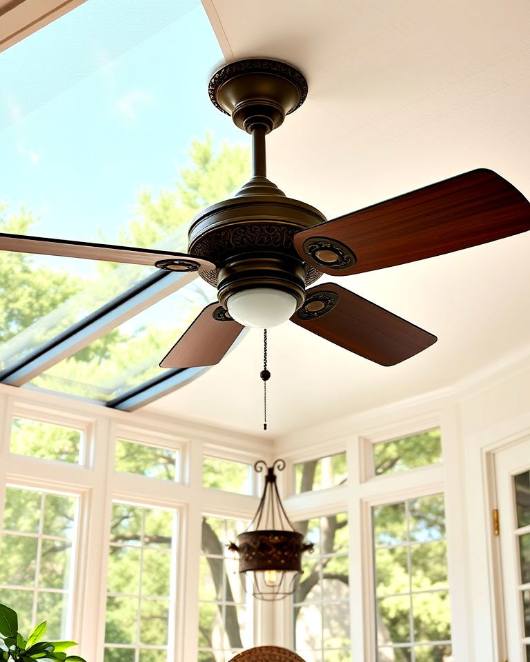 install victorian style ceiling fan - 25 Victorian Sunroom Ideas
