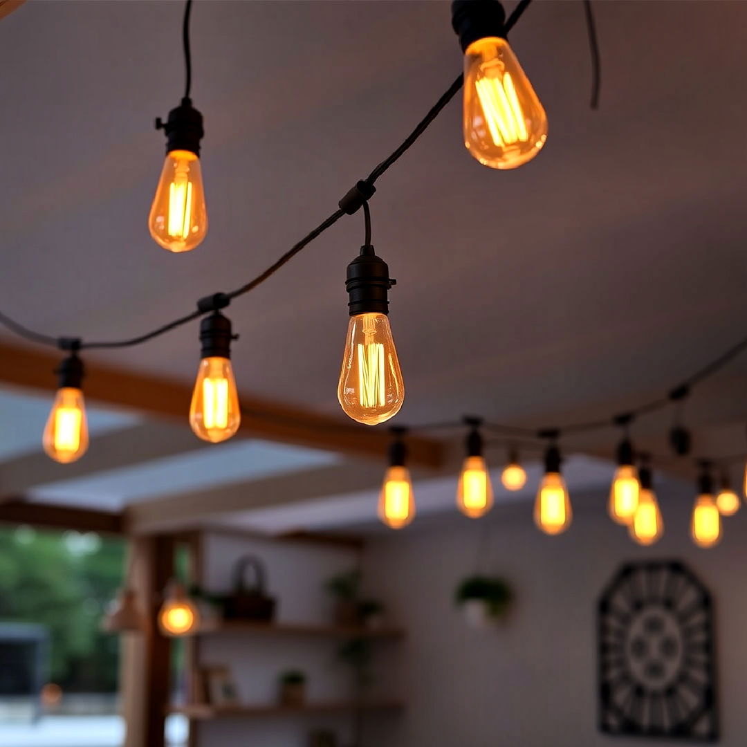 install vintage edison bulbs - 40 Patio String Light Ideas