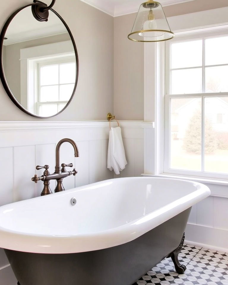 install vintage inspired faucets - 30 Craftsman Bathroom Ideas