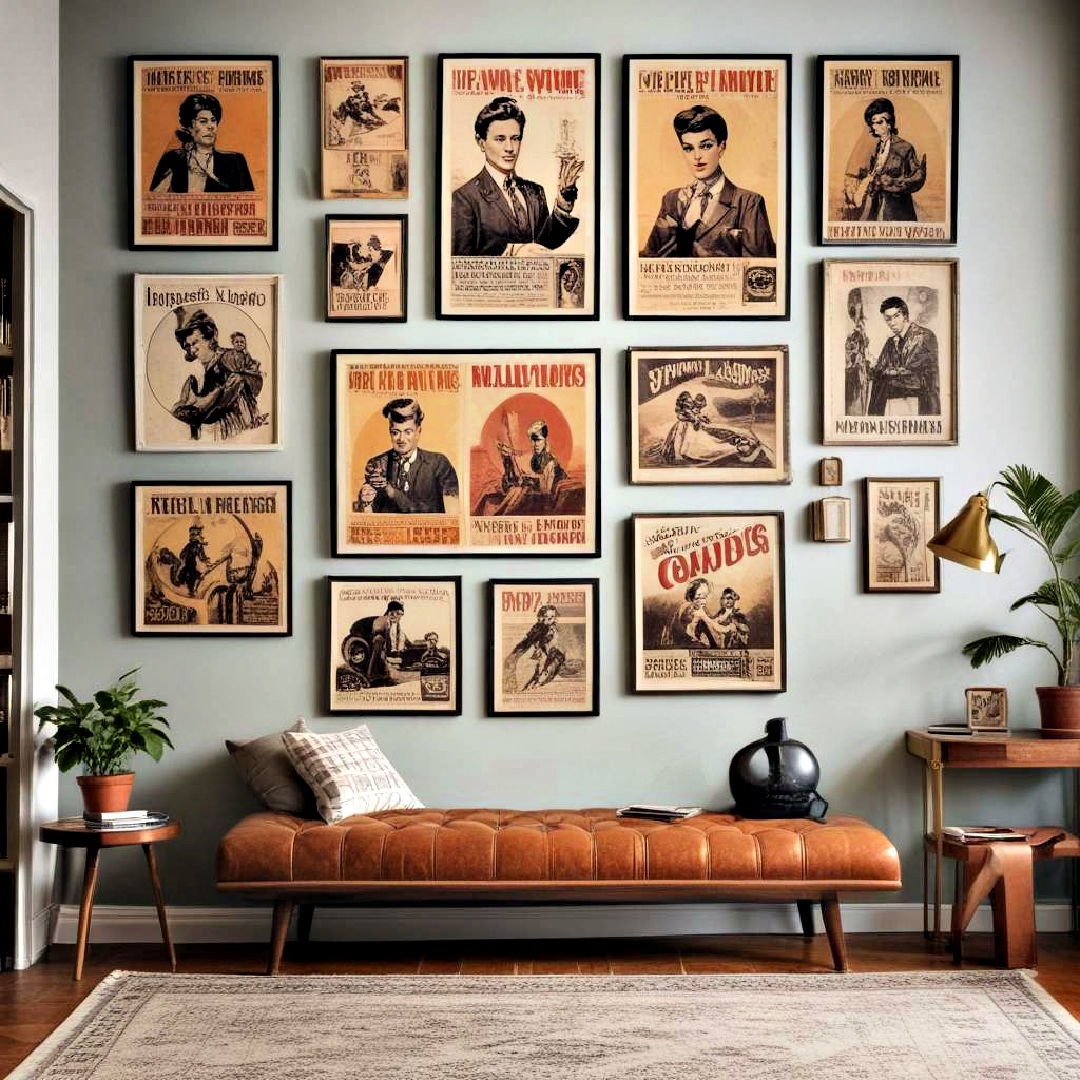 install vintage wall art - 15 Indie Room Ideas