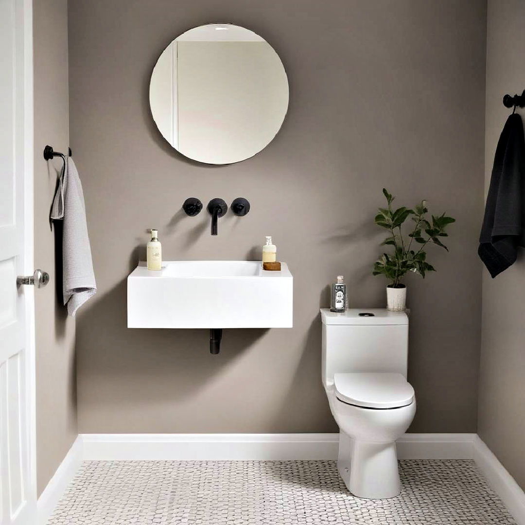 install wall mounted fixtures - 20 Hallway Bathroom Ideas
