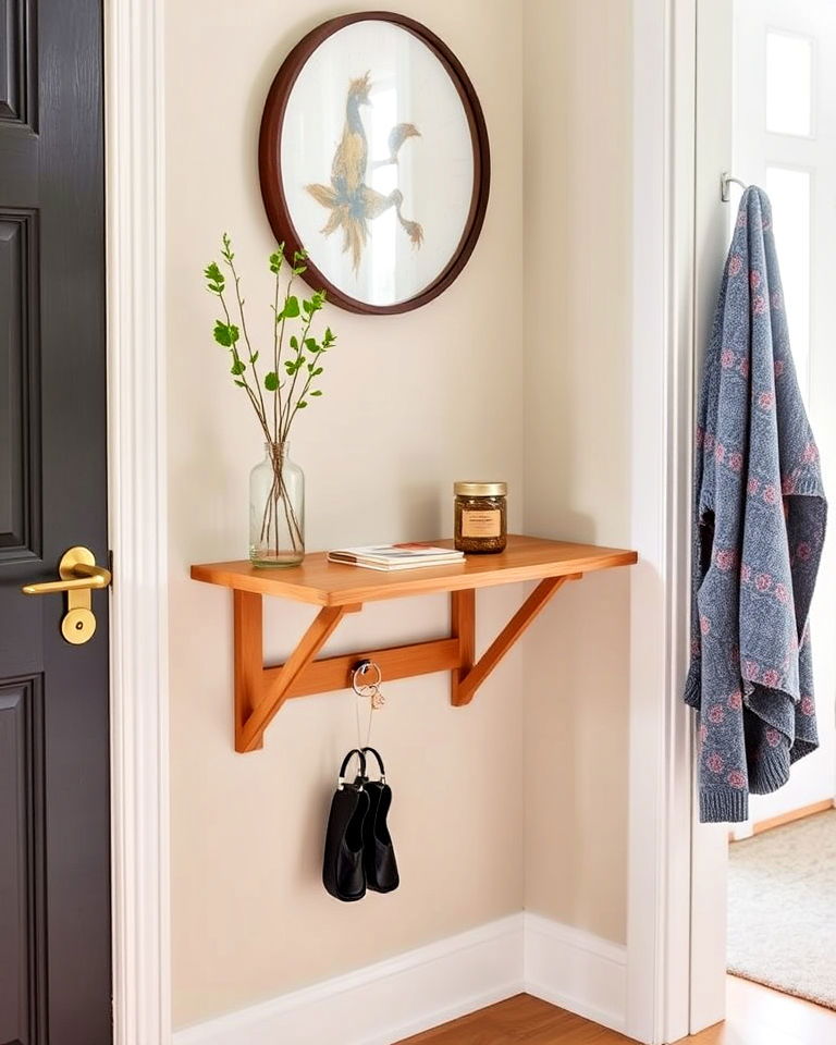 install wall mounted folding table - 50 Foyer Decor Ideas