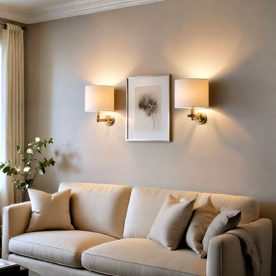 install wall mounted lamps - 40 Small Living Room Ideas