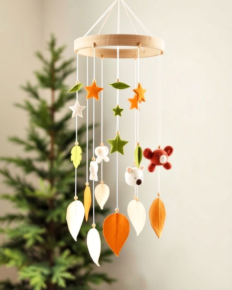 install woodland themed mobile - 25 Woodland Nursery Ideas