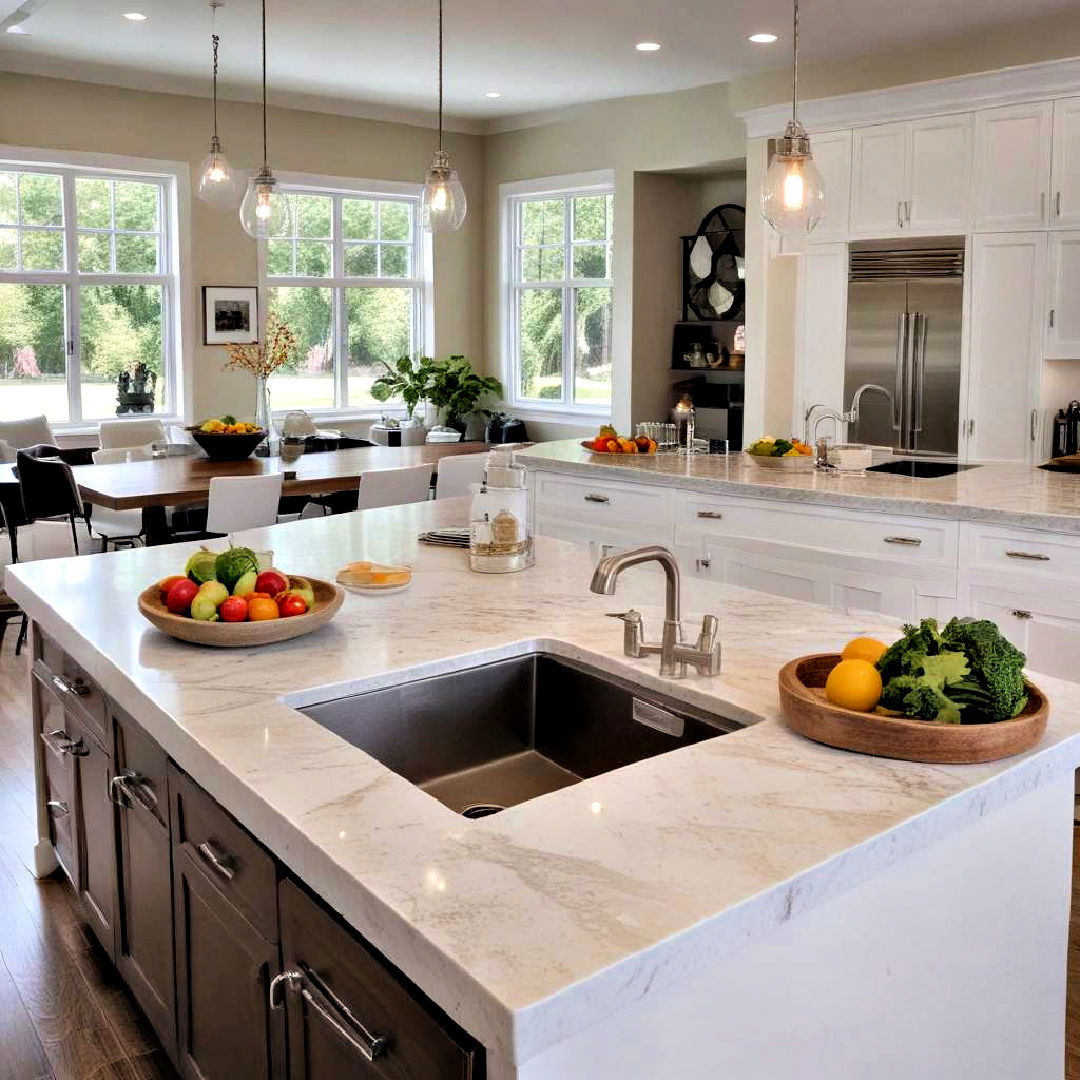 integral sink for kitchen island - 40 Kitchen Island Ideas