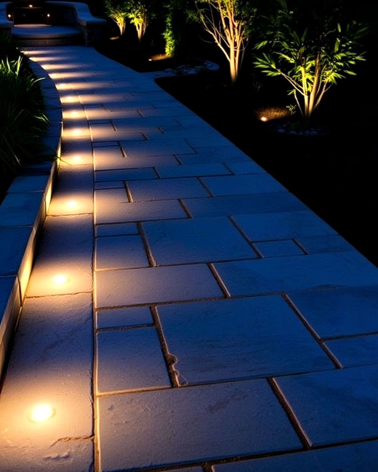integrated lighting with bluestone walkway - 15 Bluestone Walkway Ideas