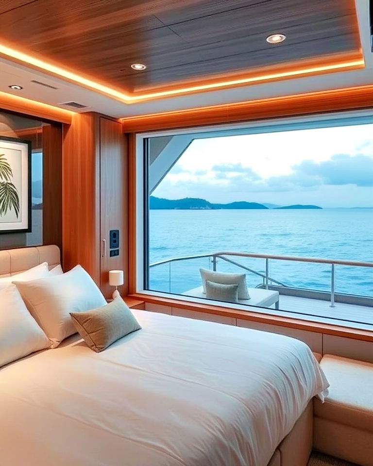 integrated sound system for yacht bedroom - 20 Yacht Bedroom Ideas