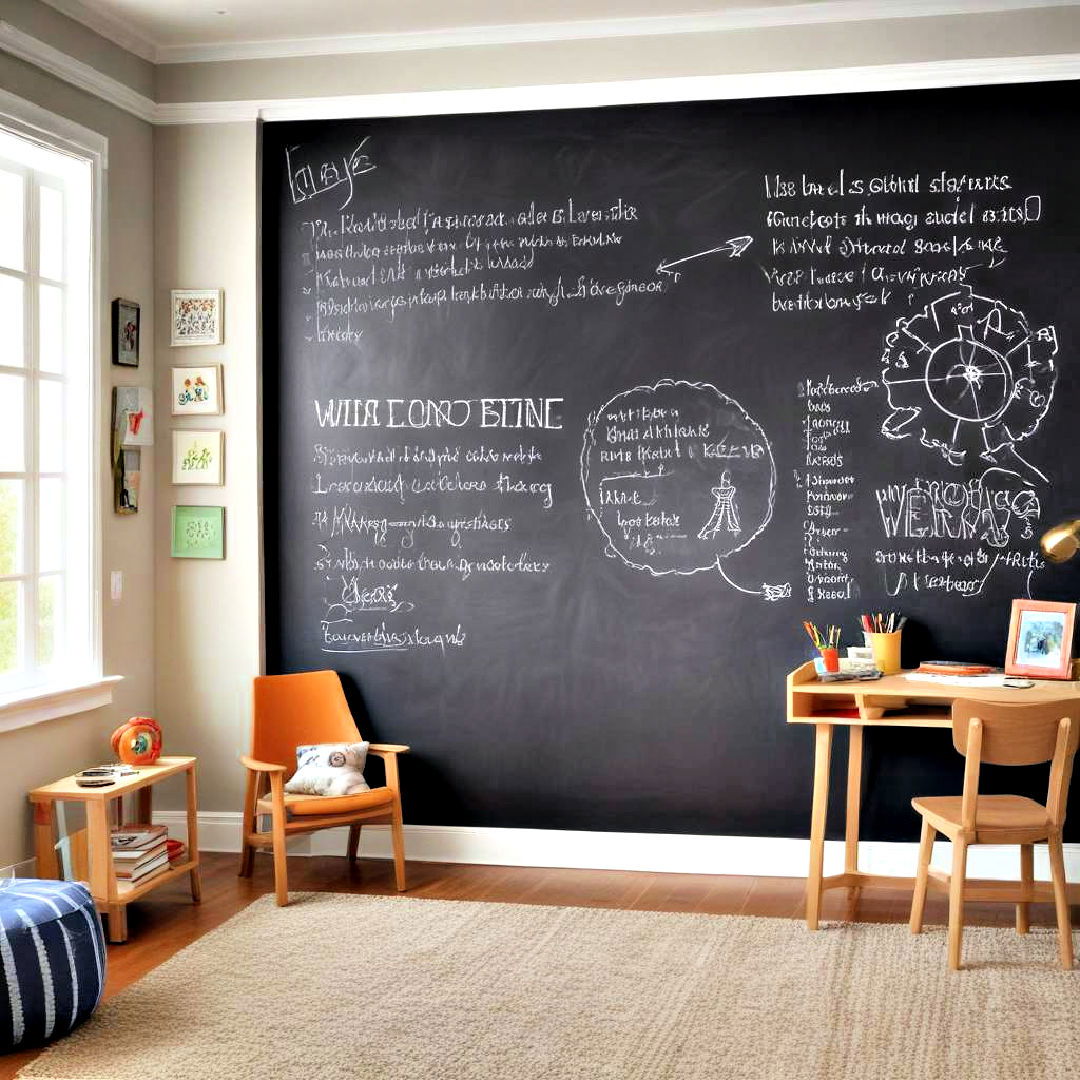 interactive chalkboard wall for boys room - 40 Boys Room Ideas