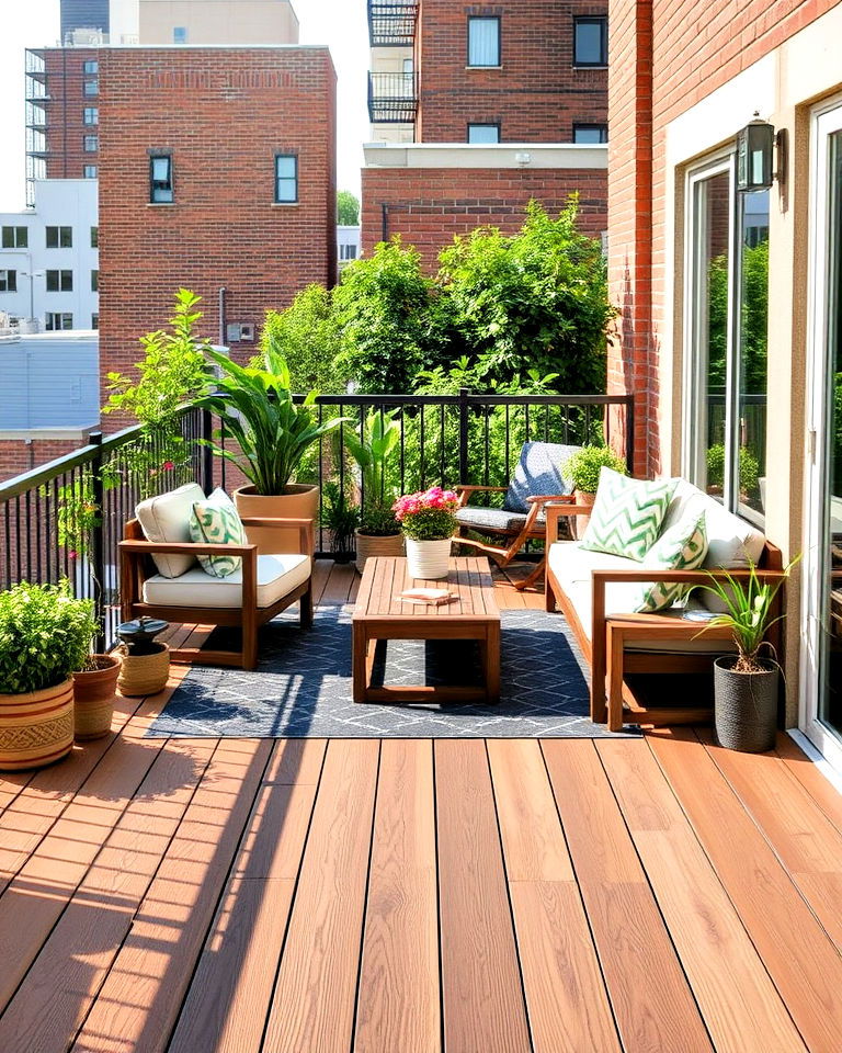interlocking deck tiles for balcony floor - 25 Balcony Flooring Ideas