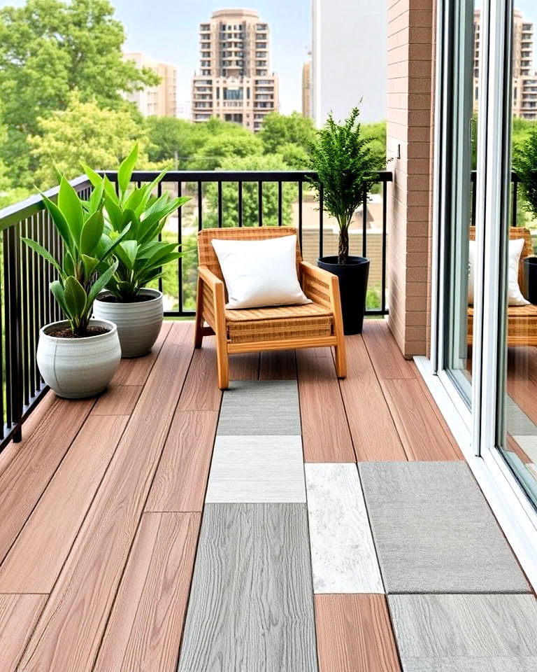 interlocking deck tiles for balcony - 20 Balcony Deck Ideas