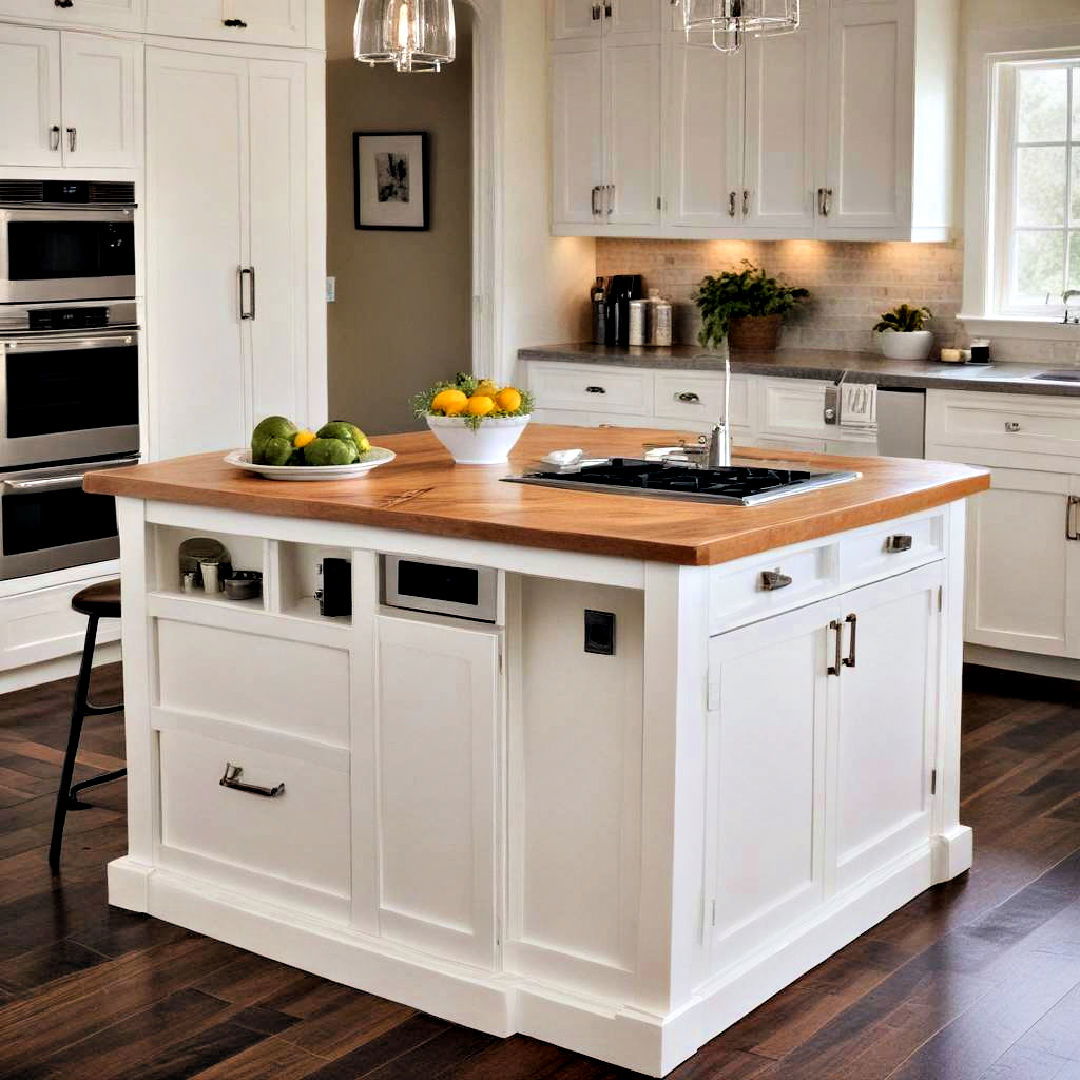 island with electrical outlets - 40 Kitchen Island Ideas