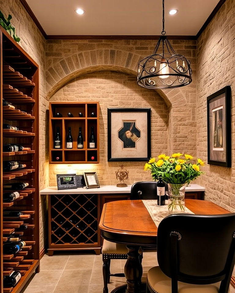 italian interior with wine cellar nook - 20 Italian Interior Design Ideas