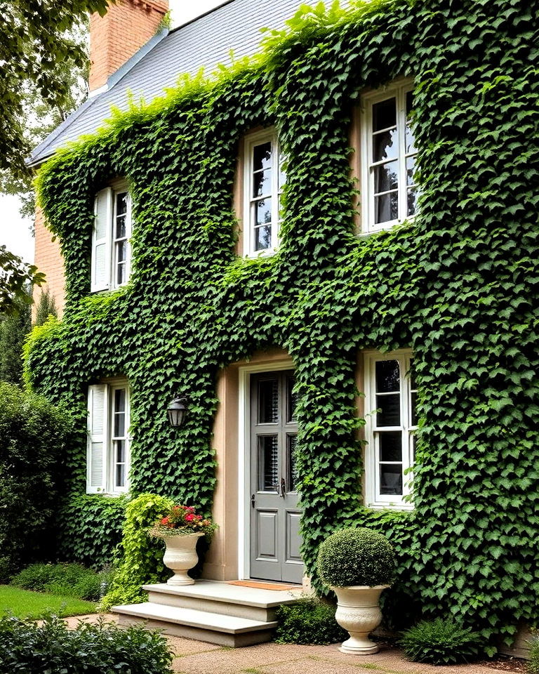 ivy covered walls for french country exterior - 30 Traditional French Country House Exterior Ideas